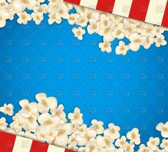 Popcorn On Blue Background Vector Image Of Background Textures