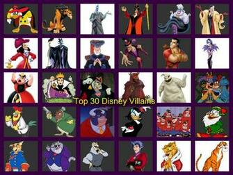 Top Disney Villains By Darkwinghomer