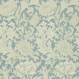 Decor Supplies China Blue Cream Dmowch101 Chrysanthemum Toile