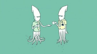 Squid Anthropomorphism Wallpaper
