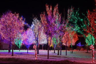 4k Christmas Lights Wallpaper Background Image