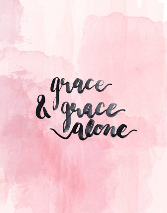 Cute Pink Christian Grace And Alone Wallpaper