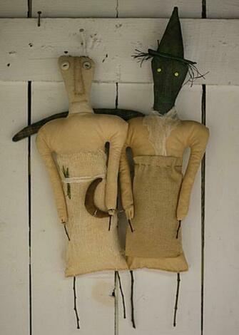 Primitive Folk Art Sisters By Old World