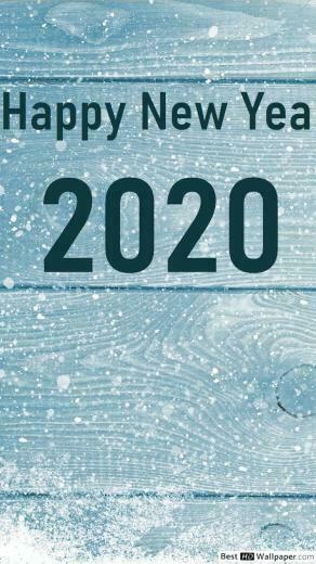 Happy New Year Snow And Pines HD Wallpaper