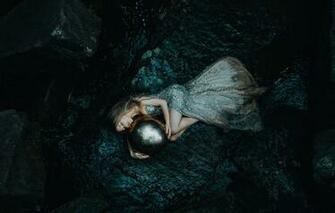 Wallpaper Girl Ball Sleep Dress Sleeping Daughter Of The Sea