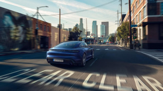 Road Los Angeles Car Street Porsche Taycan Driving