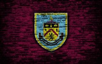 Wallpaper Burnley Fc Logo Violet Brick Wall Premier