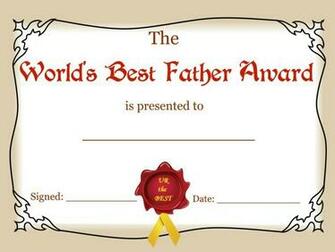 World S Best Father Award Certificate To Print