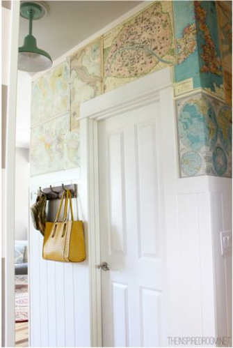 Feature Wall Friday Diy Map Wallpaper