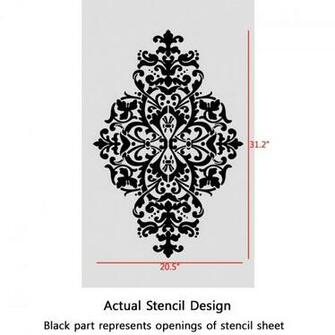 Stencil Yesica Large Size Elegant Look Better Than Wallpaper