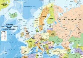 Europe Political Classroom Map Wall Mural From Academia