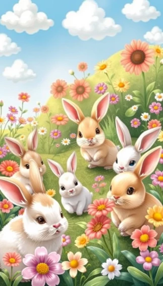 Cute Bunnies Wallpaper