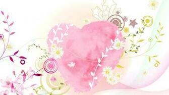 Heart And Flowers Wallpaper