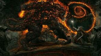 Balrog Gandalf The Lord Of Rings Fantasy Art Artwork