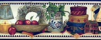 Punched Tin Still Life Wallpaper Border