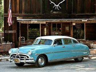 Hudson Hornet Sedan Retro Wallpaper