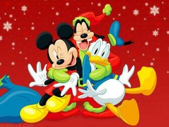 Celebrate Christmas Disney Cartoon Character Desktop Wallpaper