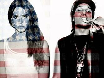 Asap Rocky Flag With Girl Rap Wallpaper
