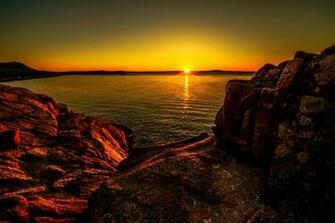 Sunset At Acadia National Park Hq Wallpaper