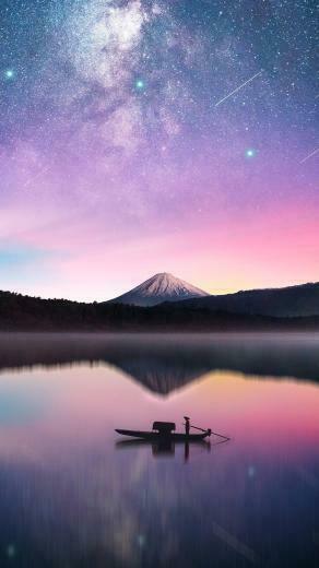 Milky Way In Mount Fuji Wallpaper Scenery Nature