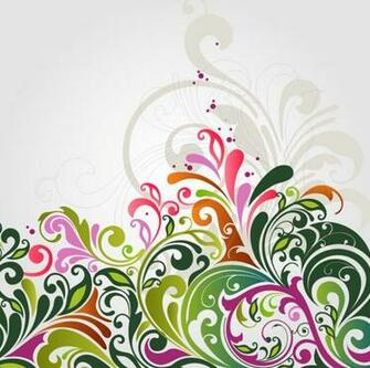Name Abstract Floral Background Vector Illustration