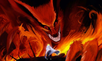Nine Tailed Fox Background Wallpaper
