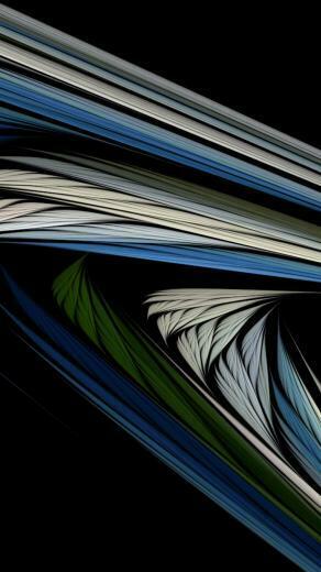 Waves Black Background Widescreen Fractal Art Wallpaper