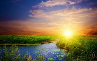Landscapes Sunlight Wallpaper Rivers