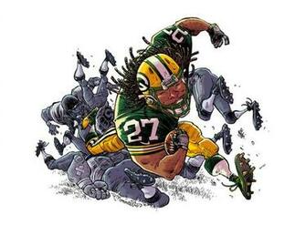 Eddie Lacy Of The Green Bay Packers By Robbvision