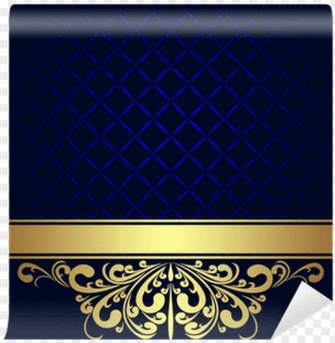 Avy Blue Background Decorated The Golden Royal Border Navy