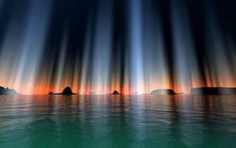 Northern Lights Over The Lake Wallpaper