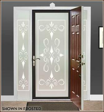Add Privacy To Glass Storm Doors Decorative Window Film