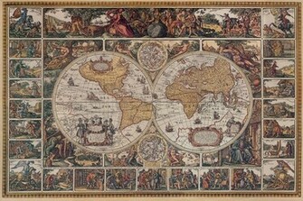 Antique World Map Wallpaper