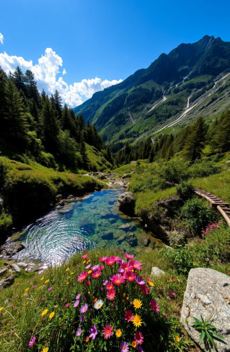 Mountain Spring Wallpaper
