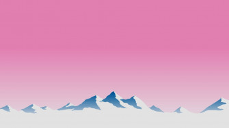 Aesthetic Mountain And Pink Sky Wallpaper