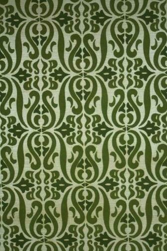 Vintage Velvet Flocked Damask Wallpaper