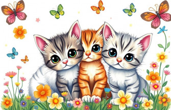 Cute Cat Drawings Wallpaper
