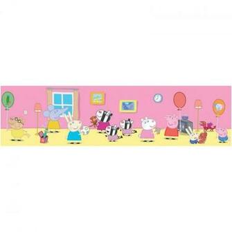 Wallpaper Fine Decor Fun4walls Peppa Pig Pink Border Motif