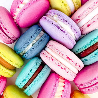 Adorable Colorful Dessert Platter Featuring Macarons