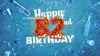 Happy 82nd BirtHDay Card With Beautiful Details Hebstreits Sketches