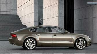Audi A7 Sportback Brown Side Pose Wallpaper