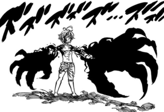 Image Meliodas Creating Hand Claws From The Black Mark Png Nanatsu