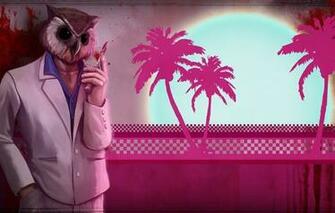 Wallpaper Hotline Miami Owl Game Suit Games