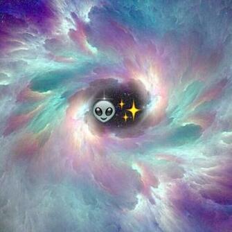 Alien Emoji Wallpaper Galaxy Grunge