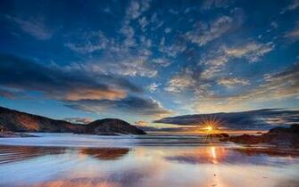 Wallpaper Beautiful Sunrise Over The Sea Photography