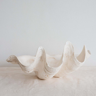 Serene Coastline With A Clam Shell Wallpaper