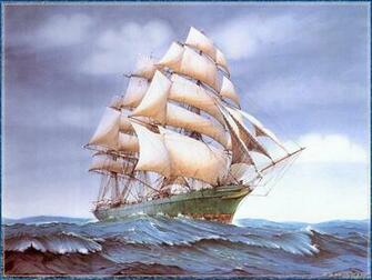 Sailing Ship Paintings Art Print Poster Wallpaper Pictures