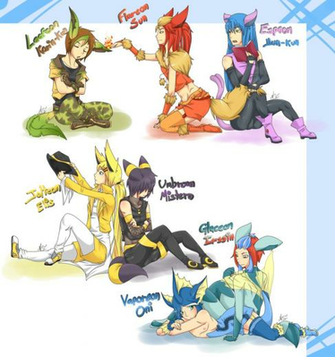 Chibi Eevee Evolutions Ocs By Rukusucherry