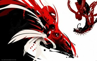 Wallpaper Red Black White Bird Desktop In