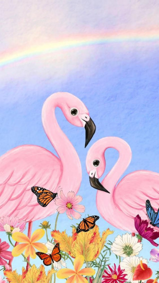 Premium Image Of Aesthetic Flamingo iPhone Wallpaper